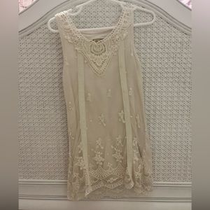 Joyfolie size 2 cream lace dress mia joy